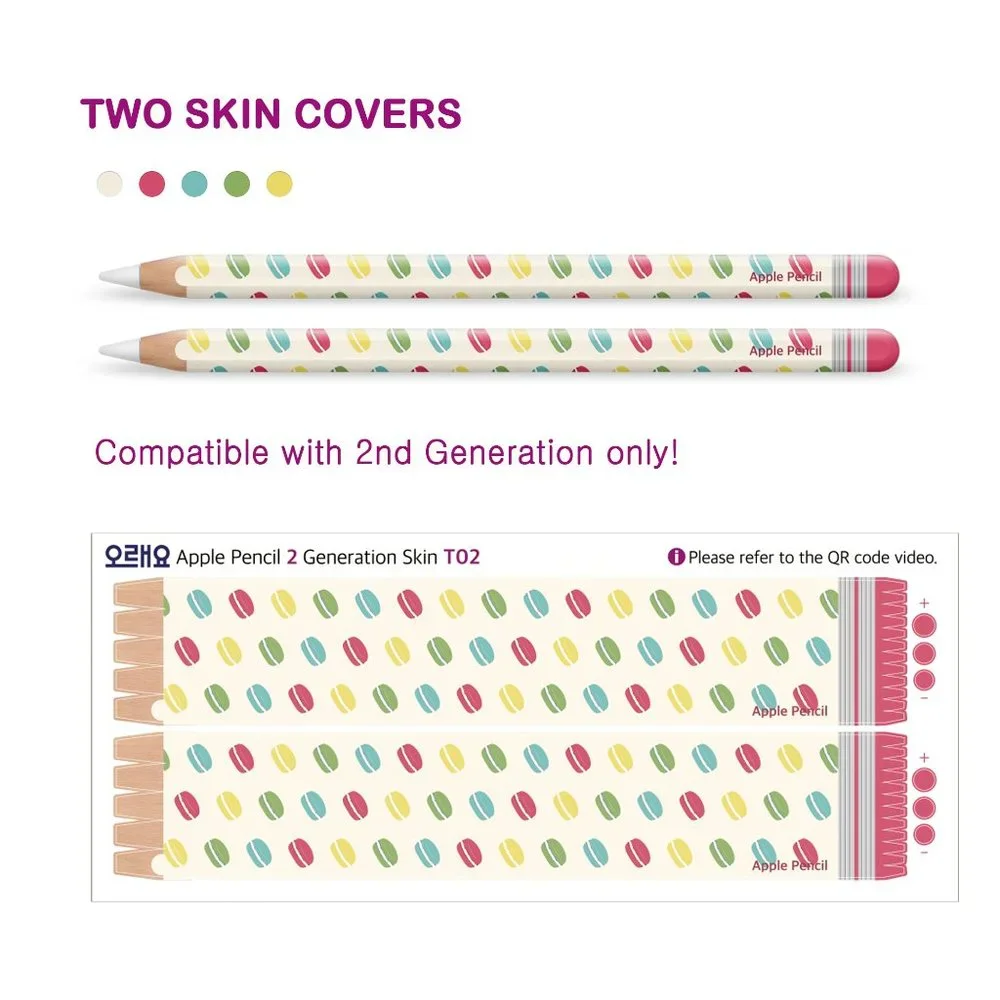 Apple Pencil Skin [2 Pack] Ultra Thin 3M Premium Vinyl Cover - 2nd Generation